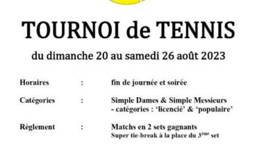 Programme du tournoi 2023